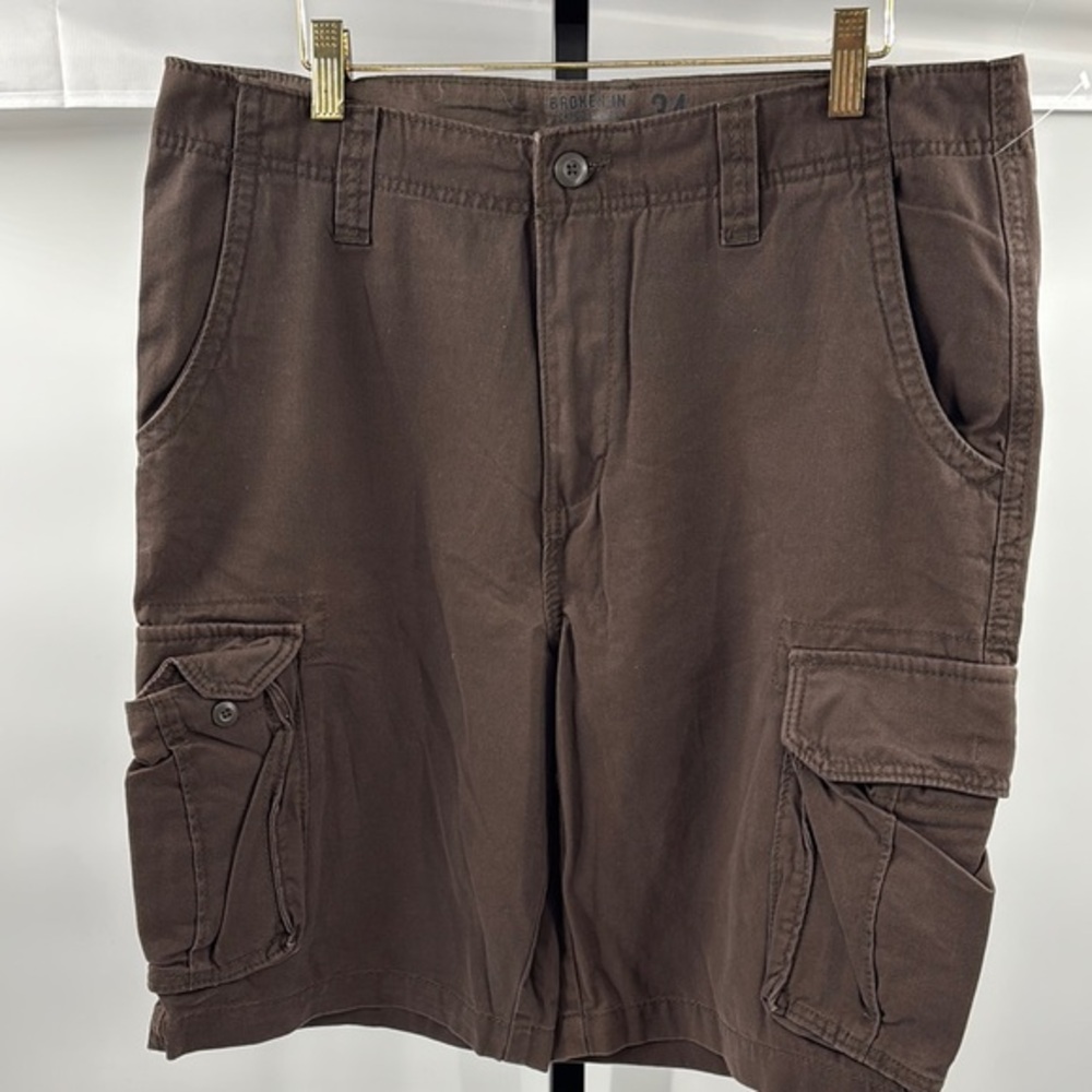 Men's Brown Old Navy Broken In Cargo‎ Shorts Size 34